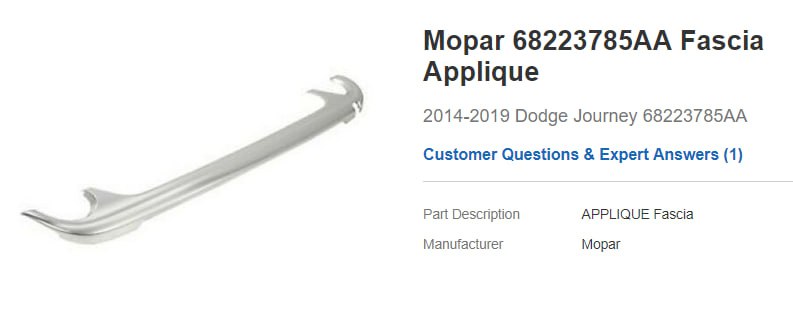 Купити хром заднього бампера Dodge Journey 