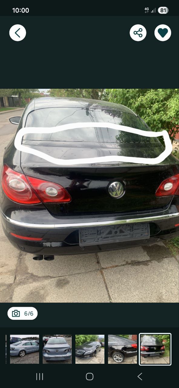 спойлер Volkswagen Passat CC дорест 