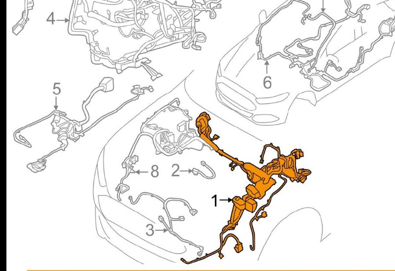 моторна проводка Ford Fusion 2013 р. 