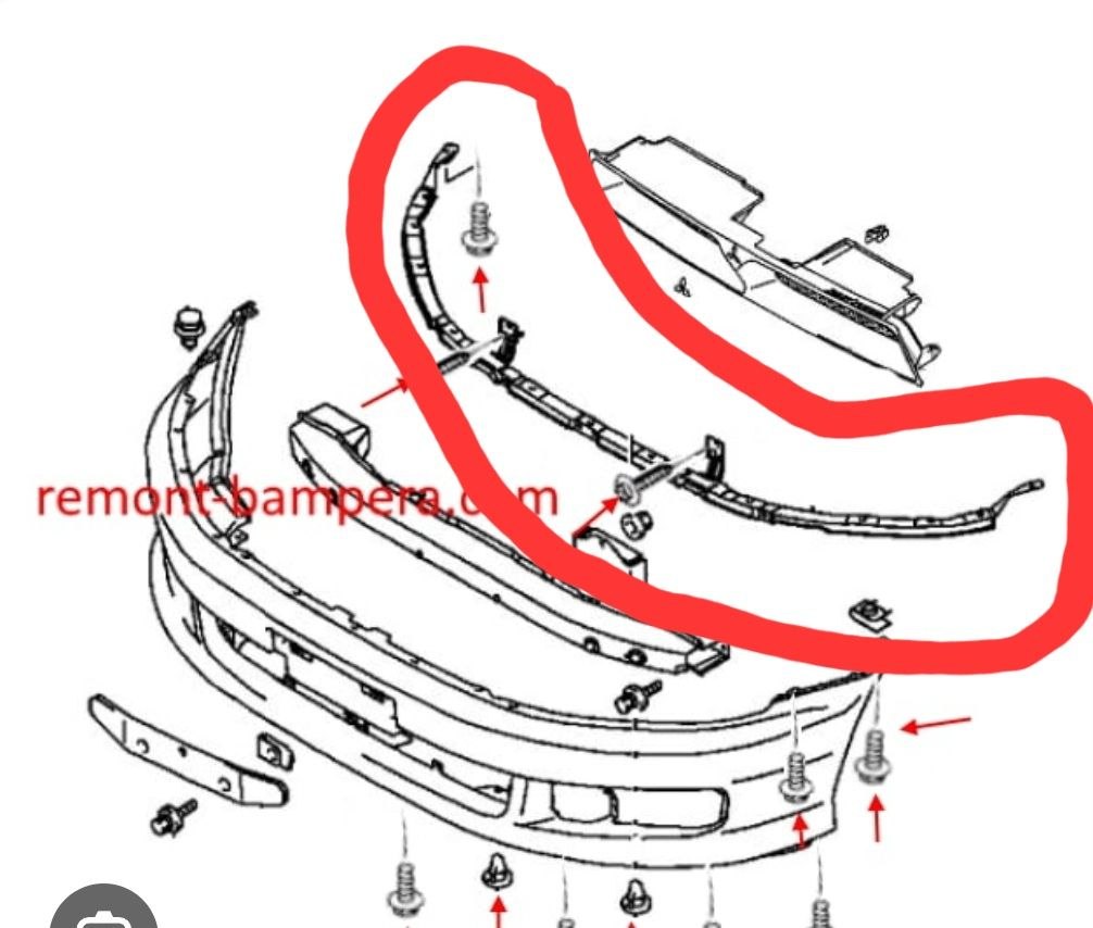 Купити держатель бампера Mitsubishi Galant 