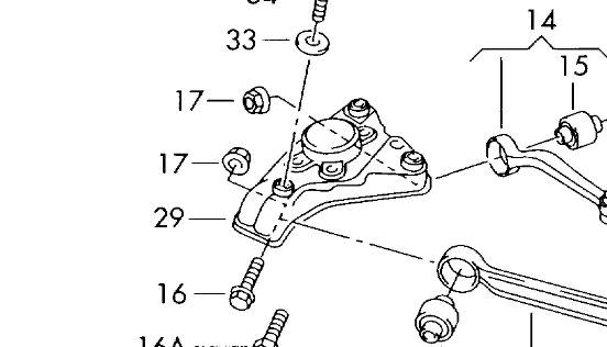 Купити кронштейни опорні Audi 