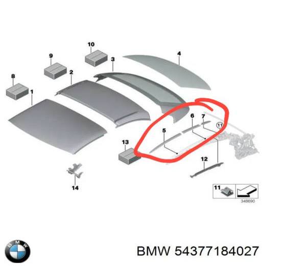 Купити накладки на крышу BMW 4 Series 