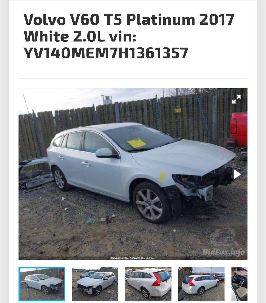 Купити передній бампер в зборі Volvo V60 2017 р. 