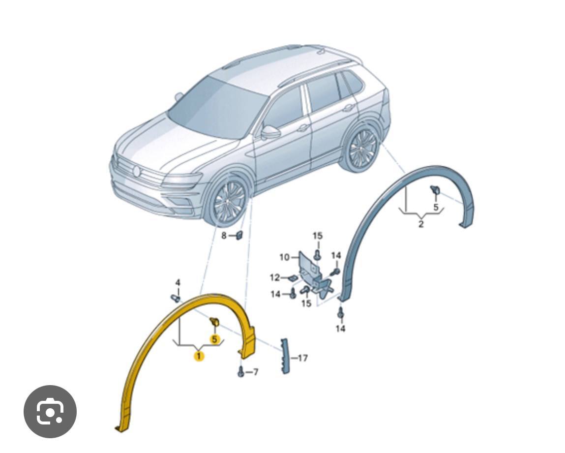 Купити пластикову накладку арки крыла Volkswagen 